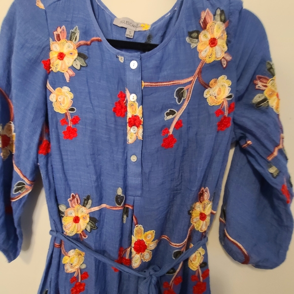 NWOT | Sunlit Bloom Embroidered Boho Tunic Dress – Figueroa & Flower (S) - Picture 2 of 9
